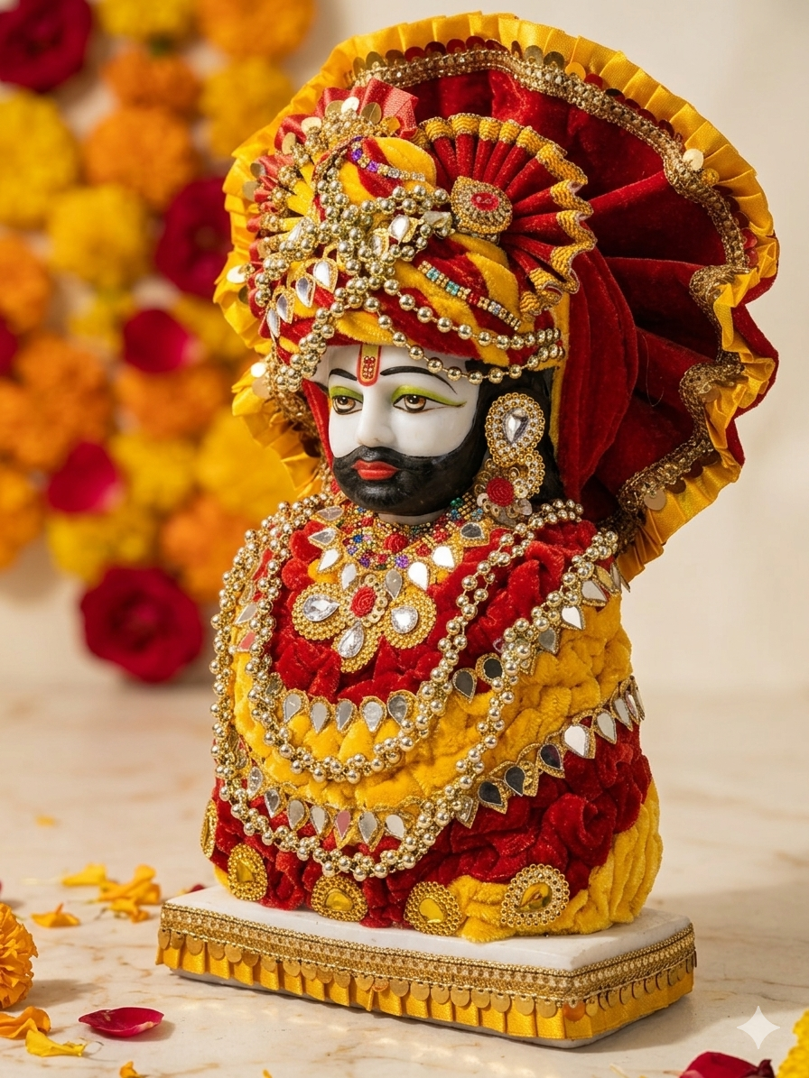 KHATU SHYAM JI MURTI MARBLE DUST (vastu murti)6 no. Size