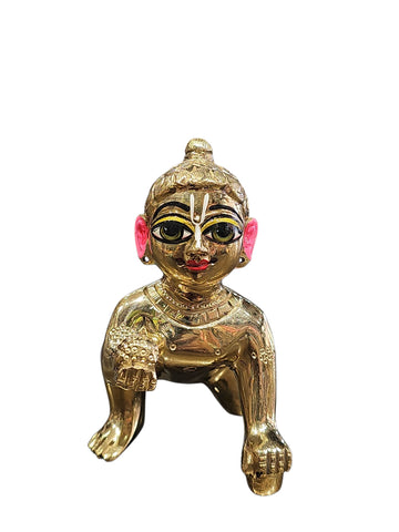 LADDU GOPAL JI MURTI (PURE BRASS) NO.4