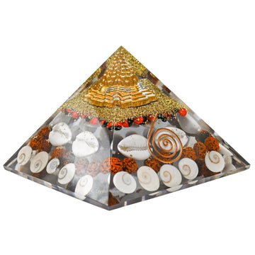Shri Yantra Gomati Chakra Rudraksha Pyramid - Wealth Pyramid