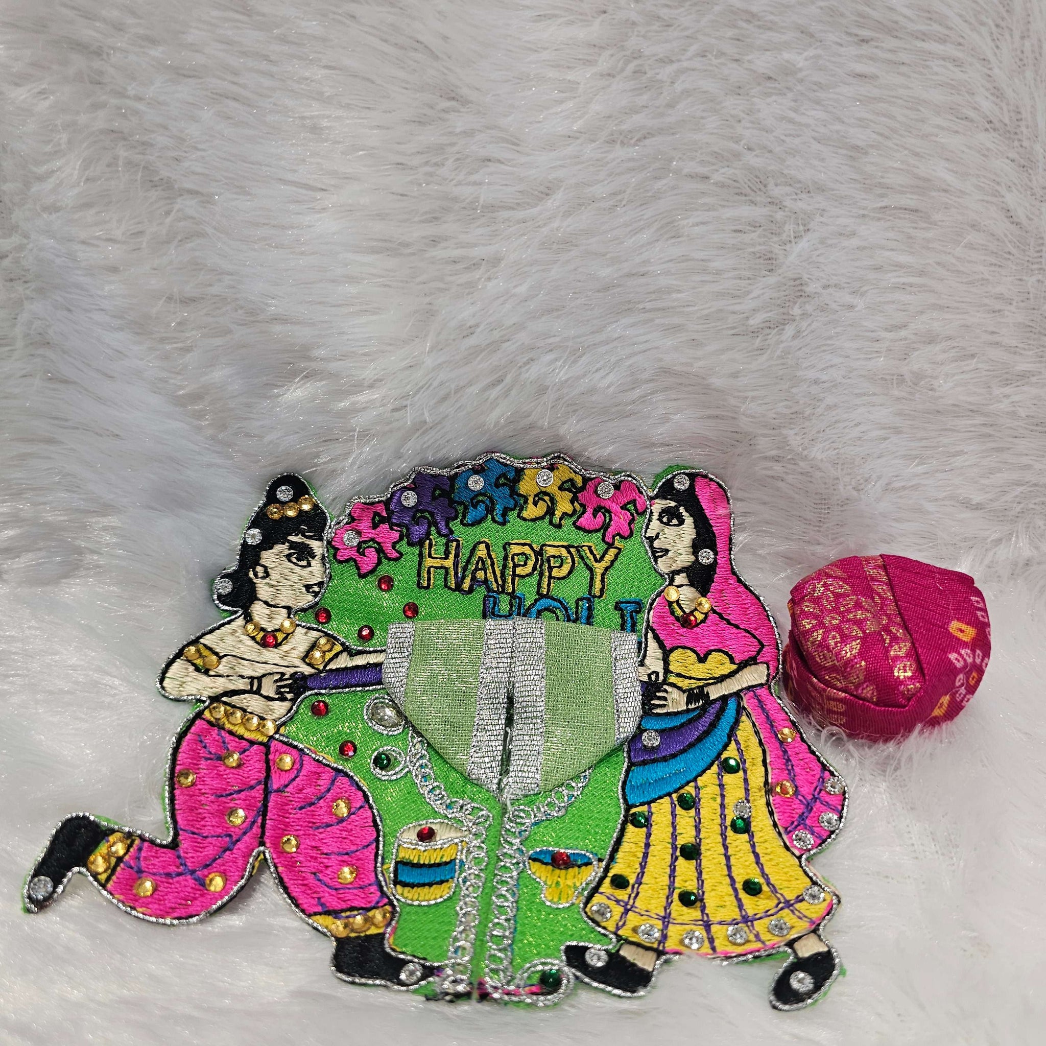 Holi Multicolor Laddu Gopal Poshak (PAGDI COMBO)