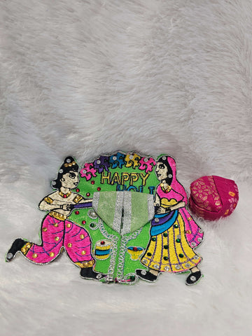 Holi Multicolor Laddu Gopal Poshak (PAGDI COMBO)
