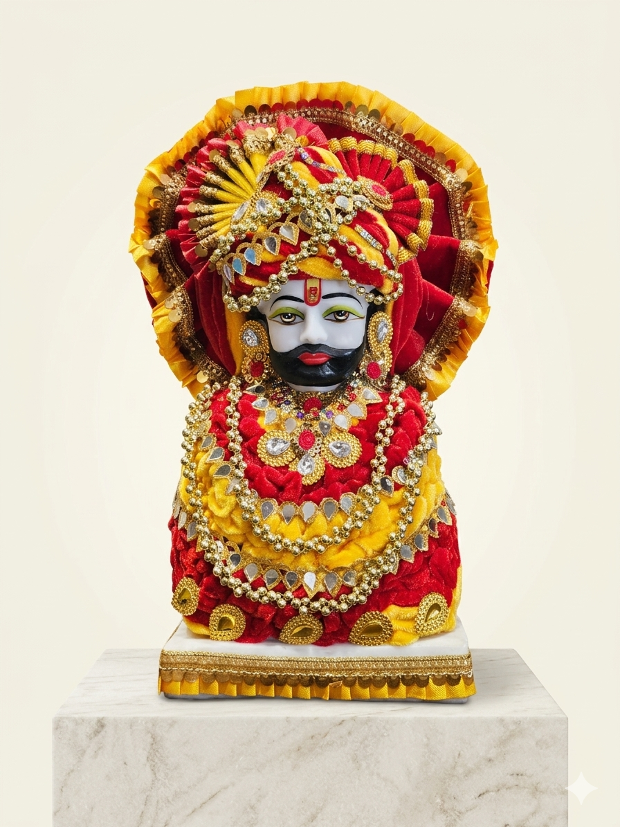KHATU SHYAM JI MURTI MARBLE DUST (vastu murti)6 no. Size
